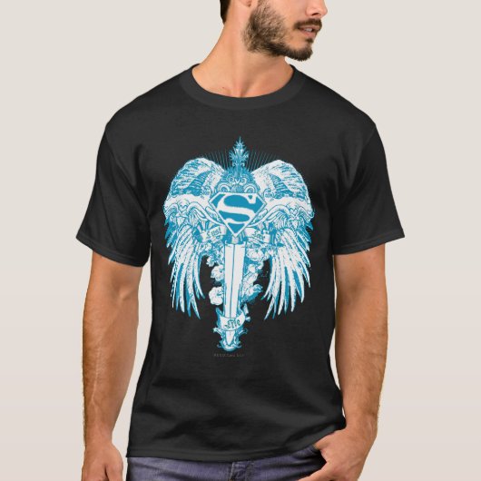 Supergirl Blue Wings T-shirt (Voorkant)