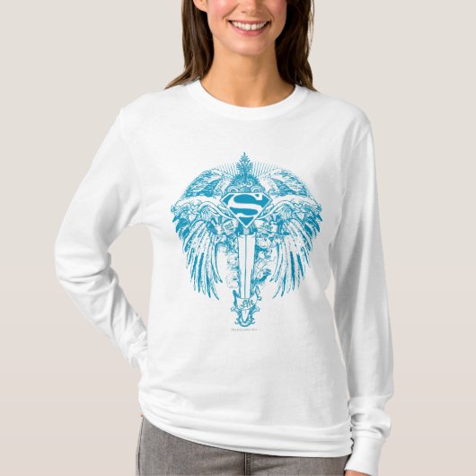 Supergirl Blue Wings T-shirt (Voorkant)