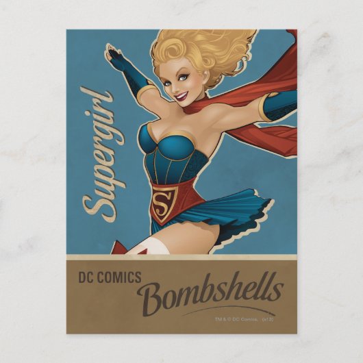 Supergirl Bombshell Briefkaart (Voorkant)