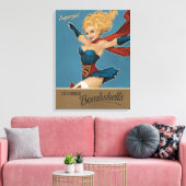 Supergirl Bombshell Canvas Afdruk (Insitu (Woonkamer))