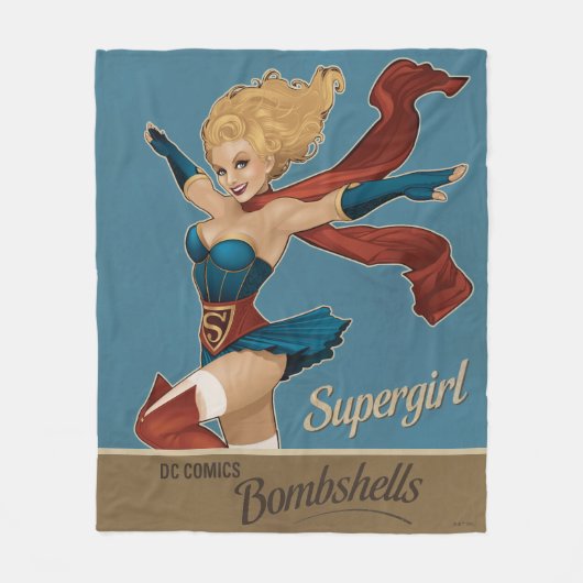 Supergirl Bombshell Fleece Deken (Voorkant)