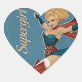 Supergirl Bombshell Hart Sticker (Voorkant)