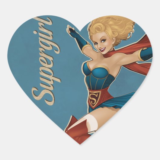 Supergirl Bombshell Hart Sticker (Voorkant)