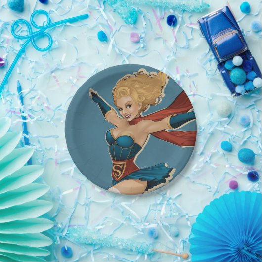 Supergirl Bombshell Papieren Bordje (Feest)
