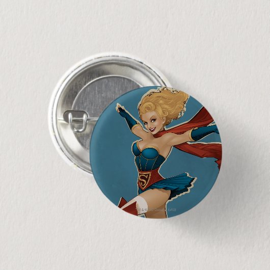 Supergirl Bombshell Ronde Button 3,2 Cm (Voorkant /achterkant)