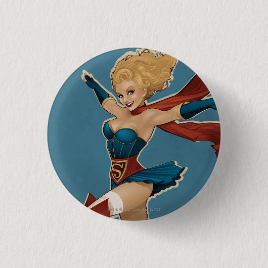 Supergirl Bombshell Ronde Button 3,2 Cm (Voorkant)