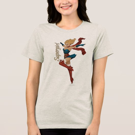 Supergirl Bombshell Tri-Blend Shirt (Voorkant)
