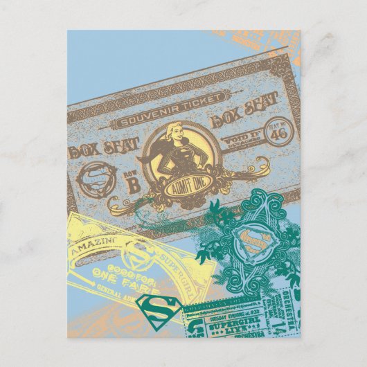 Supergirl Box Seat Blue Briefkaart (Voorkant)