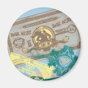 Supergirl Box Seat Blue Magneet