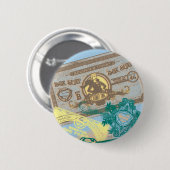 Supergirl Box Seat Blue Ronde Button 5,7 Cm (Voorkant /achterkant)