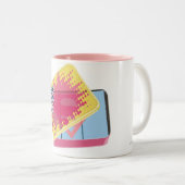 Supergirl Box Tweekleurige Koffiemok (Voorkant rechts)