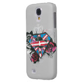 Supergirl Britse vlag en Rozen Case-Mate Samsung Galaxy Hoesje (Achterkant Links)