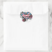 Supergirl Britse vlag en Rozen Ronde Sticker (Tas)