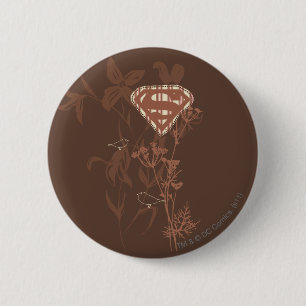 Supergirl Brown Bird Ronde Button 5,7 Cm