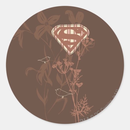 Supergirl Brown Bird Ronde Sticker (Voorkant)