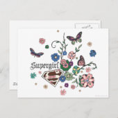 Supergirl Butterflies Briefkaart (Voorkant / Achterkant)