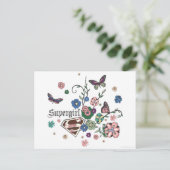 Supergirl Butterflies Briefkaart (Staand voorkant)