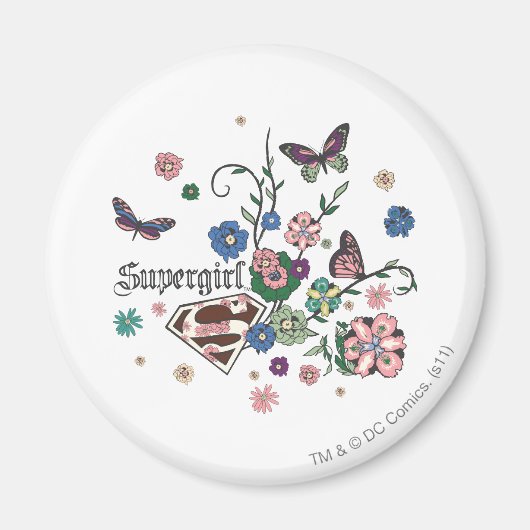 Supergirl Butterflies Magneet (Voorkant)
