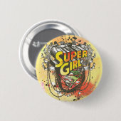 Supergirl Chains Ronde Button 5,7 Cm (Voorkant /achterkant)