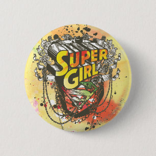 Supergirl Chains Ronde Button 5,7 Cm