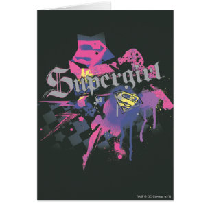 Supergirl Checkered Splatter