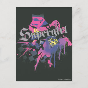 Supergirl Checkered Splatter Briefkaart