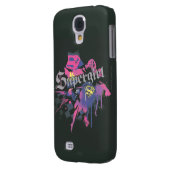 Supergirl Checkered Splatter Case-Mate Samsung Galaxy Hoesje (Achterkant Links)