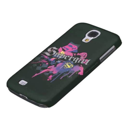 Supergirl Checkered Splatter Case-Mate Samsung Galaxy Hoesje (Onderkant)