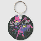 Supergirl Checkered Splatter Sleutelhanger (Voorkant)