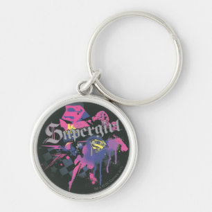 Supergirl Checkered Splatter Sleutelhanger