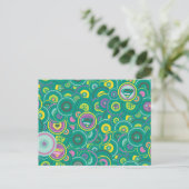 Supergirl Circle Green Pattern Briefkaart (Staand voorkant)
