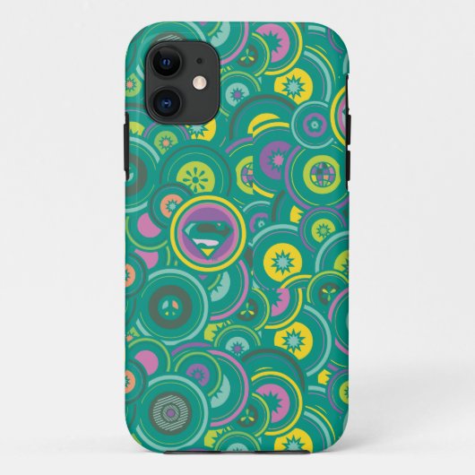 Supergirl Circle Green Pattern Case-Mate iPhone Case (Achterkant)