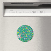 Supergirl Circle Green Pattern Magneet (Insitu (Vaatwasser))