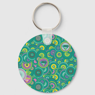 Supergirl Circle Green Pattern Sleutelhanger