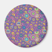 Supergirl Circle Paars Patroon Magneet (Voorkant)