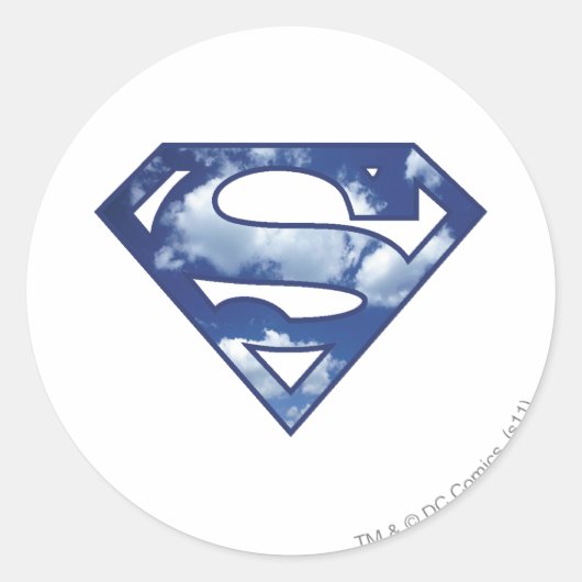 Supergirl Cloud Logo Ronde Sticker (Voorkant)
