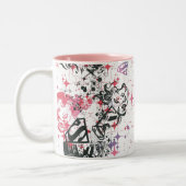 Supergirl Collage Patroon Tweekleurige Koffiemok (Links)