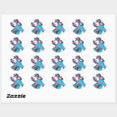 Supergirl Color Splash Pose 1 Ronde Sticker (Vel)