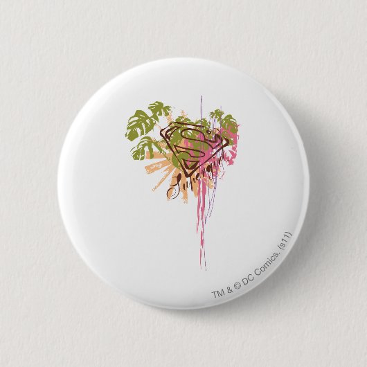 Supergirl Color Splash Ronde Button 5,7 Cm (Voorkant)