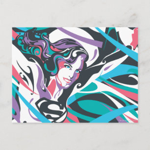 Supergirl Color Splash Swirls 2 Briefkaart