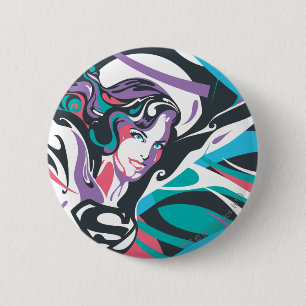 Supergirl Color Splash Swirls 2 Ronde Button 5,7 Cm