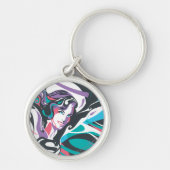 Supergirl Color Splash Swirls 2 Sleutelhanger (Voorkant)