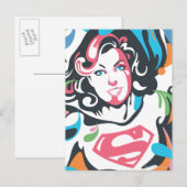 Supergirl Color Splash Swirls 3 Briefkaart (Voorkant / Achterkant)
