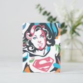 Supergirl Color Splash Swirls 3 Briefkaart (Staand voorkant)