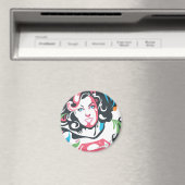 Supergirl Color Splash Swirls 3 Magneet (Insitu (Vaatwasser))