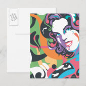 Supergirl Color Splash Swirls 4 Briefkaart (Voorkant / Achterkant)