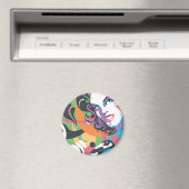 Supergirl Color Splash Swirls 4 Magneet (Insitu (Vaatwasser))
