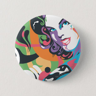 Supergirl Color Splash Swirls 4 Ronde Button 5,7 Cm