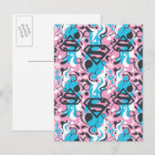 Supergirl Color Splash Swirls Pattern 7 Briefkaart (Voorkant / Achterkant)
