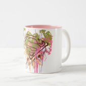 Supergirl Color Splash Tweekleurige Koffiemok (Voorkant rechts)